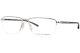 Porsche Design P8399-b Eyeglasses Men's Palladium Semi Rim Rectangle Shape 57mm
