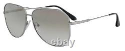 Prada 0PR 63XS 5AV09G61 Full Rim Silver Aviator Sunglasses