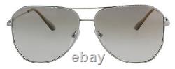 Prada 0PR 63XS 5AV09G61 Full Rim Silver Aviator Sunglasses