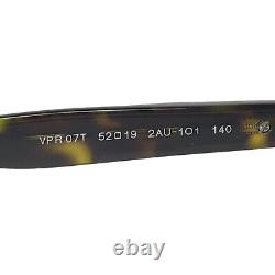 Prada Eyeglasses Frames VPR 07T 2AU-1O1 Tortoise Silver Round Full Rim 52-19-140