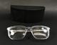 Prada Eyeglasses Frames Vpr13y 2az-1o1 Clear Silver Rectangle Full Rim 55-19-140