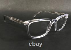 Prada Eyeglasses Frames VPR13Y 2AZ-1O1 Clear Silver Rectangle Full Rim 55-19-140