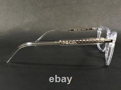 Prada Eyeglasses Frames VPR13Y 2AZ-1O1 Clear Silver Rectangle Full Rim 55-19-140