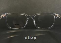 Prada Eyeglasses Frames VPR13Y 2AZ-1O1 Clear Silver Rectangle Full Rim 55-19-140