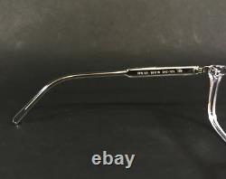 Prada Eyeglasses Frames VPR13Y 2AZ-1O1 Clear Silver Rectangle Full Rim 55-19-140