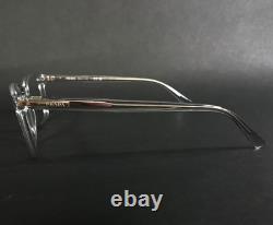 Prada Eyeglasses Frames VPR14W U43-1O1 Crystal Clear Silver Square 56-18-150