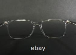 Prada Eyeglasses Frames VPR14W U43-1O1 Crystal Clear Silver Square 56-18-150