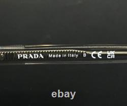 Prada Eyeglasses Frames VPR14W U43-1O1 Crystal Clear Silver Square 56-18-150