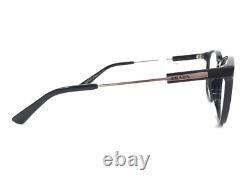Prada Eyeglasses Frames VPR19Z 1AB-1O1 Black Silver Square Full Rim 53-19-140
