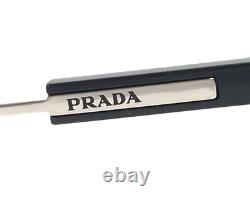 Prada Eyeglasses Frames VPR19Z 1AB-1O1 Black Silver Square Full Rim 53-19-140