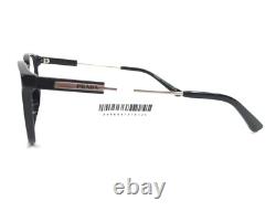 Prada Eyeglasses Frames VPR19Z 1AB-1O1 Black Silver Square Full Rim 53-19-140