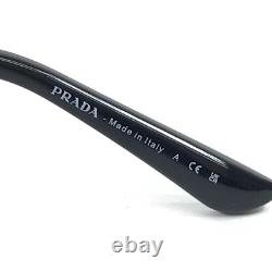 Prada Eyeglasses Frames VPR19Z 1AB-1O1 Black Silver Square Full Rim 53-19-140