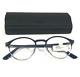 Prada Eyeglasses Frames Vpr58y 02n-1o1 Blue Silver Panto Full Rim 48-20-145