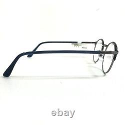 Prada Eyeglasses Frames VPR58Y 02N-1O1 Blue Silver Panto Full Rim 48-20-145