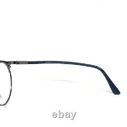 Prada Eyeglasses Frames VPR58Y 02N-1O1 Blue Silver Panto Full Rim 48-20-145