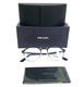 Prada Eyeglasses Frames Vpr58y 02n-1o1 Blue Silver Round Full Rim 48-20-145