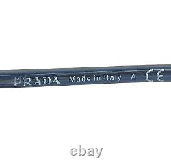 Prada Eyeglasses Frames VPR58Y 02N-1O1 Blue Silver Round Full Rim 48-20-145