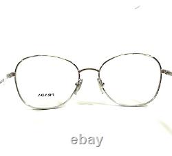 Prada Eyeglasses Frames VPR64Y GAQ-1O1 Black Silver Round Full Rim 54-18-135