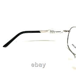 Prada Eyeglasses Frames VPR64Y GAQ-1O1 Black Silver Round Full Rim 54-18-135