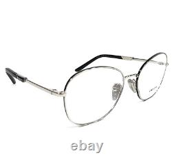 Prada Eyeglasses Frames VPR64Y GAQ-1O1 Black Silver Round Wire Rim 52-18-135