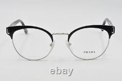 Prada Eyeglasses PR 63TV 1AB1O1 Black/Silver Size, 50-19-135