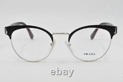 Prada Eyeglasses PR 63TV 1BO1O1 Matte Black/Silver Size, 50-19-135