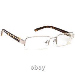 Prada Eyeglasses VPR 53M 1BC-1O1 Silver/Tortoise Half Rim Frame Italy 5218 135