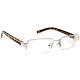 Prada Eyeglasses Vpr 53m 1bc-1o1 Silver/tortoise Half Rim Frame Italy 5218 135