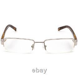 Prada Eyeglasses VPR 53M 1BC-1O1 Silver/Tortoise Half Rim Frame Italy 5218 135