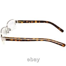 Prada Eyeglasses VPR 53M 1BC-1O1 Silver/Tortoise Half Rim Frame Italy 5218 135