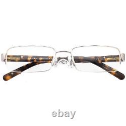 Prada Eyeglasses VPR 53M 1BC-1O1 Silver/Tortoise Half Rim Frame Italy 5218 135