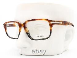 Prada Journal VPR 09T UFN-1O1 Eyeglasses Glasses Brown Tortoise & Gray Mix 55mm