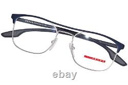 Prada Linea Rossa PS 50NV 08I-1O1 Eyeglasses Men's Blue/Silver Full Rim 52mm