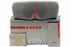 Prada Linea Rossa SPS60U QFP-723 Sunglasses Silver Rubber/Green Gradient Mirror