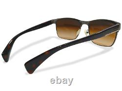 Prada Men's Sunglasses Silver Havana Rectangle Full Rim SPR 510 58 17 140
