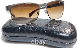 Prada Men's Sunglasses Silver Havana Rectangle Full Rim SPR 510 58 17 140