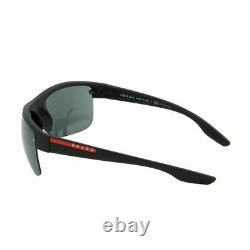 Prada Sport PS-17US-DG05L0 Men Semi-Rim Aviator Sunglasses Black / Gray 3N Lens