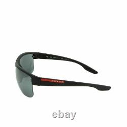 Prada Sport PS-17US-DG05L0 Men Semi-Rim Aviator Sunglasses Black / Gray 3N Lens