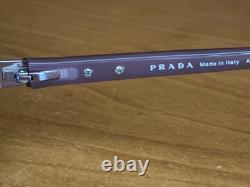 Prada VPR 57M Crystals/ Purple/ Silver Half Rim Frame 50- 17-135 withCase Italy