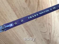 Prada VPR 57M Crystals/ Purple/ Silver Half Rim Frame 50- 17-135 withCase Italy