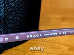 Prada VPR 57M Crystals/ Purple/ Silver Half Rim Frame 50- 17-135 withCase Italy