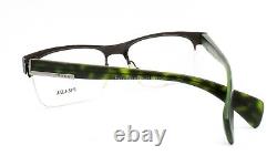 Prada VPR 67P LAH-1O1 Half Rim Eyeglasses Glasses Matte Brown Green Havana 54mm