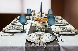 Premium Dinner/ Wedding Disposable Plastic Plates 60-180 pieces-Silver/Gold