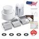 Premium Heavy-duty Silver Rimmed Disposable Dinnerware Set For 100 Guests
