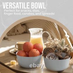 Premium Sage Silver Rimmed Plastic Disposable Bowls for Events 24 Count