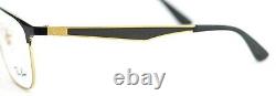 RAY-BAN RB6363 2890 Black/Gold Rectangular Full Rim Eyeglasses Frames 54-18-145