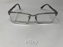RAY-BAN RB8411 2714 Eyeglasses Frame Half Rim 54-17-140 Silver/Carbon FW99
