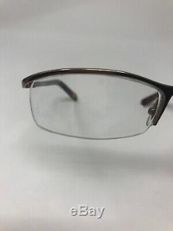 RAY-BAN TITANIUM Eyeglasses Frame RB8586 1033 53-17-135 Brown Half Rim TC36