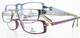 Rodenstock Glasses 3 Piece Lot Rectangle Metal Acetate Blue Red Silver Germany