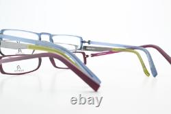 RODENSTOCK Glasses 3 Piece Lot Rectangle Metal Acetate Blue Red Silver Germany